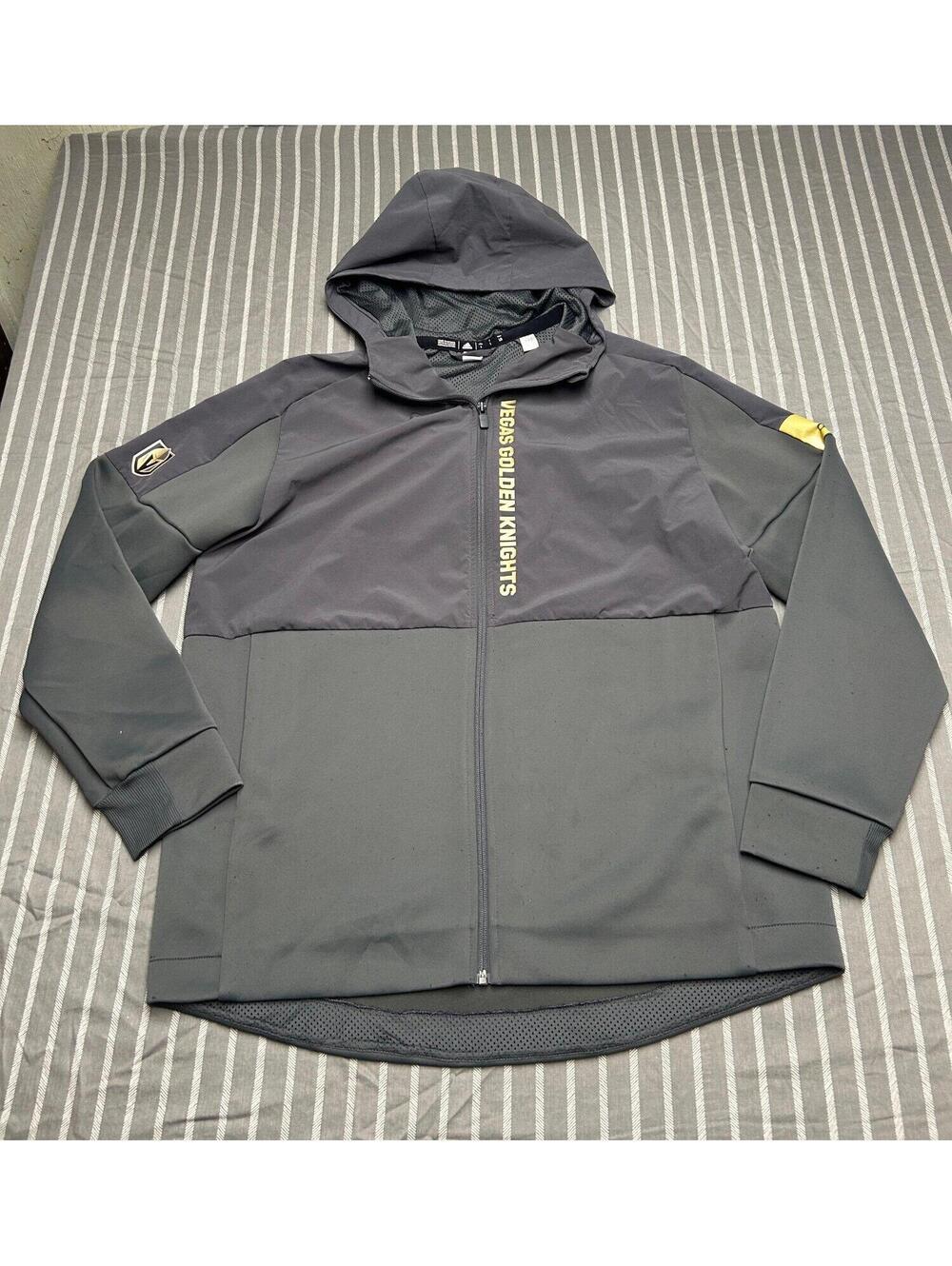 Adidas Vegas Golden Knights NHL men's full-zip performance jacket Size Large